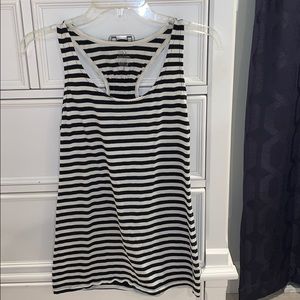 Black and White stripe racer back